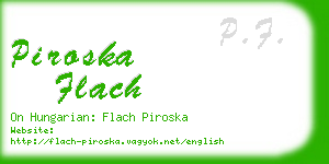 piroska flach business card